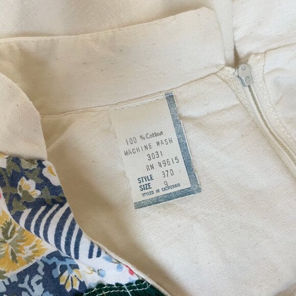 Vintage Patchwork Maxi Dress Boho Folk Caftan Sz 9 S Small - Picture 5 of 8